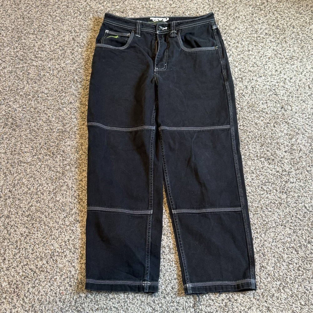 Empyre Baggy Skate Black Mens Jeans Size 28x25 Streetwear Pockets
